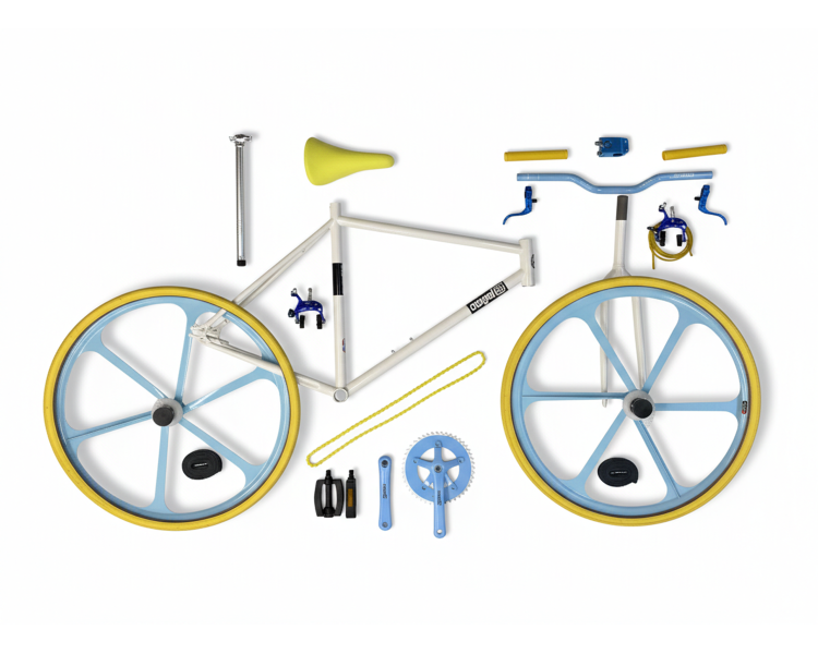 Kit de Vélo Fixie/Single Speed - Blanc