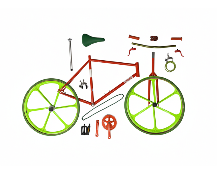 Kit de Vélo Fixie/Single Speed - Rouge